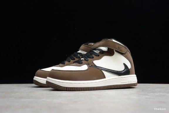 Brown Beige Force x 314197-168 07 Mid Scott Nike Kids 1 Travis Air 0803